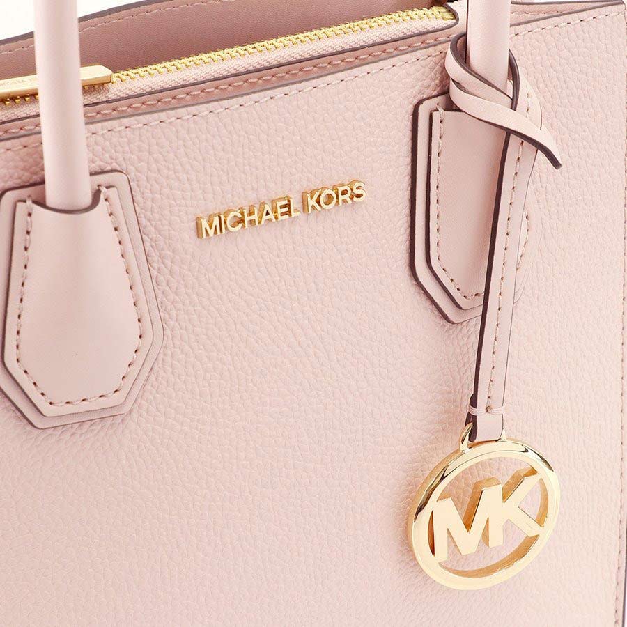 Túi Xách Michael Kors MK Mercer Medium Pebbled Leather Crossbody Bag Màu Hồng Phấn