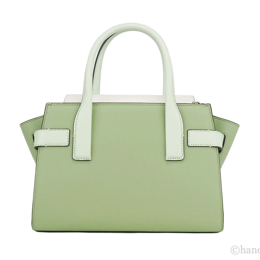 Túi Xách Michael Kors MK Carmen Medium Flap Belted Satchel Colorblock Light Sage Multi Màu Xanh Olive