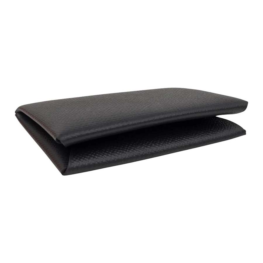 Ví Hermès Calvi Black Card Holder Epsom Leather Màu Đen