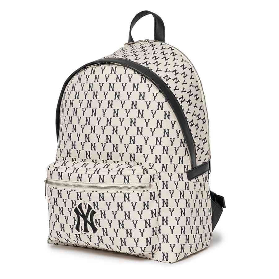 Balo MLB Monogram New York Yankees 3ABKM012N-50CRD Màu Trắng