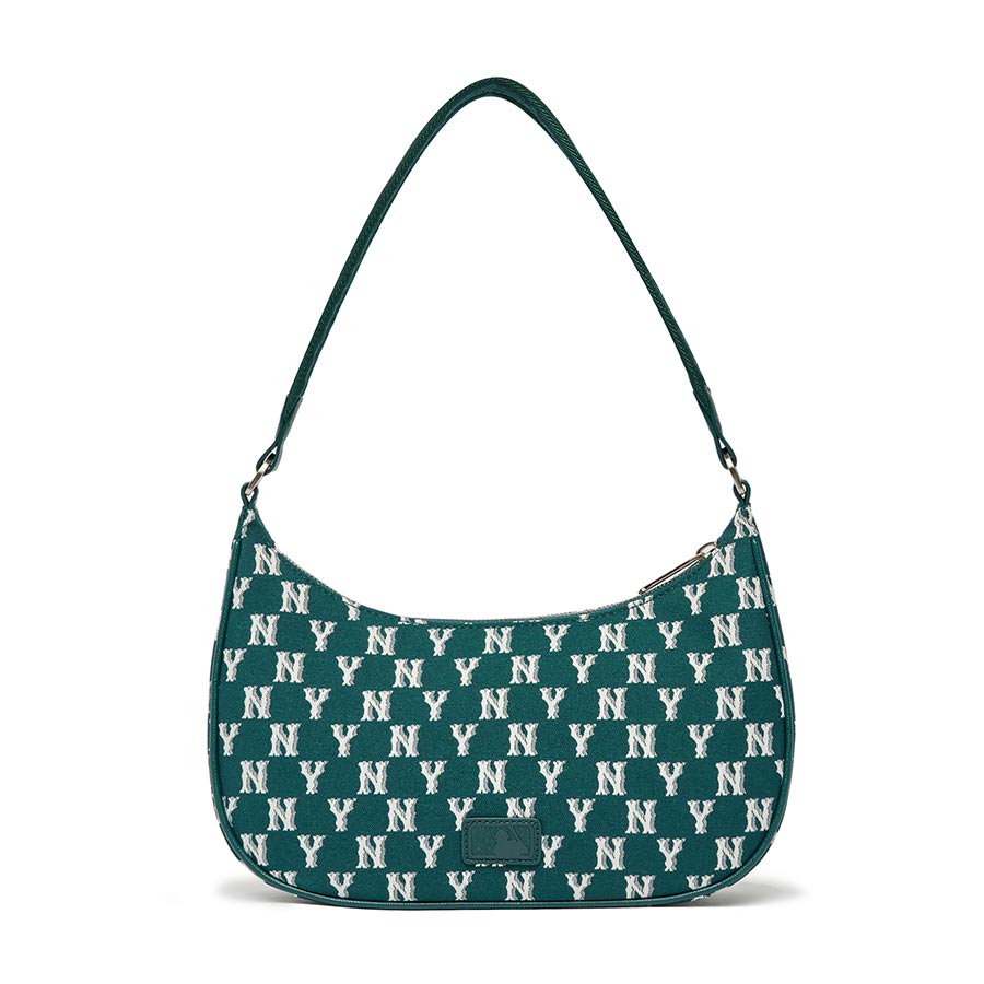 Túi Đeo Vai MLB Monogram Jacquard Hobo New York Yankees 3ABQS102N-50GND Màu Xanh Green