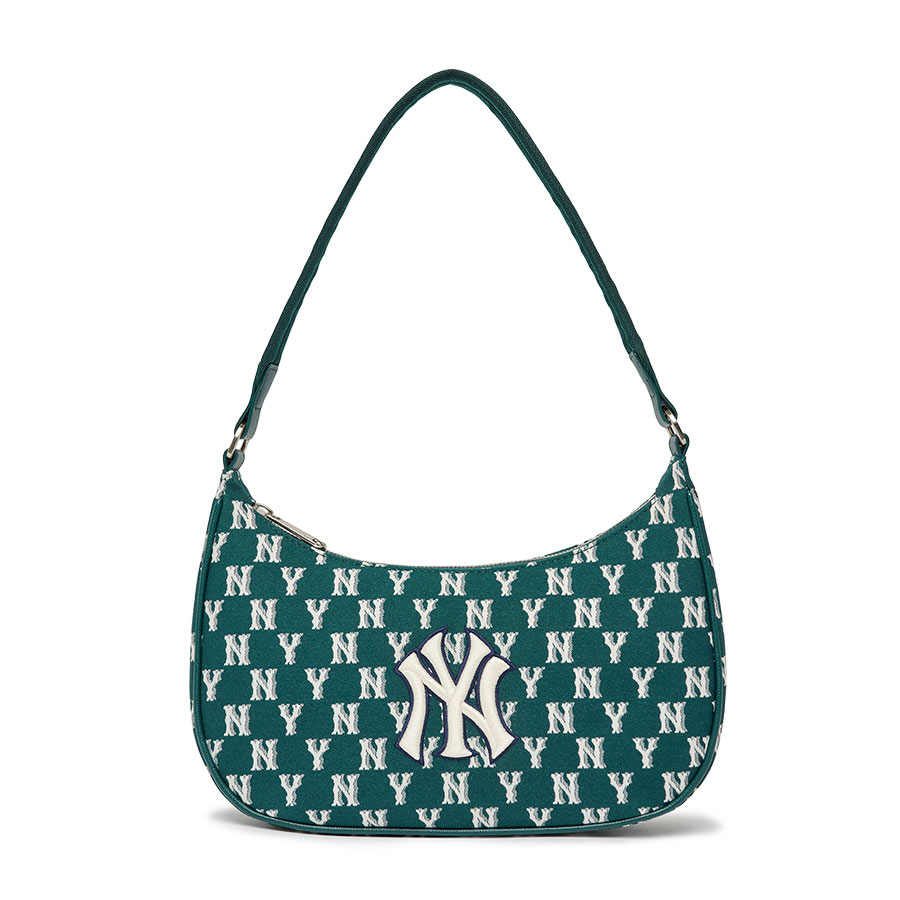 Túi Đeo Vai MLB Monogram Jacquard Hobo New York Yankees 3ABQS102N-50GND Màu Xanh Green
