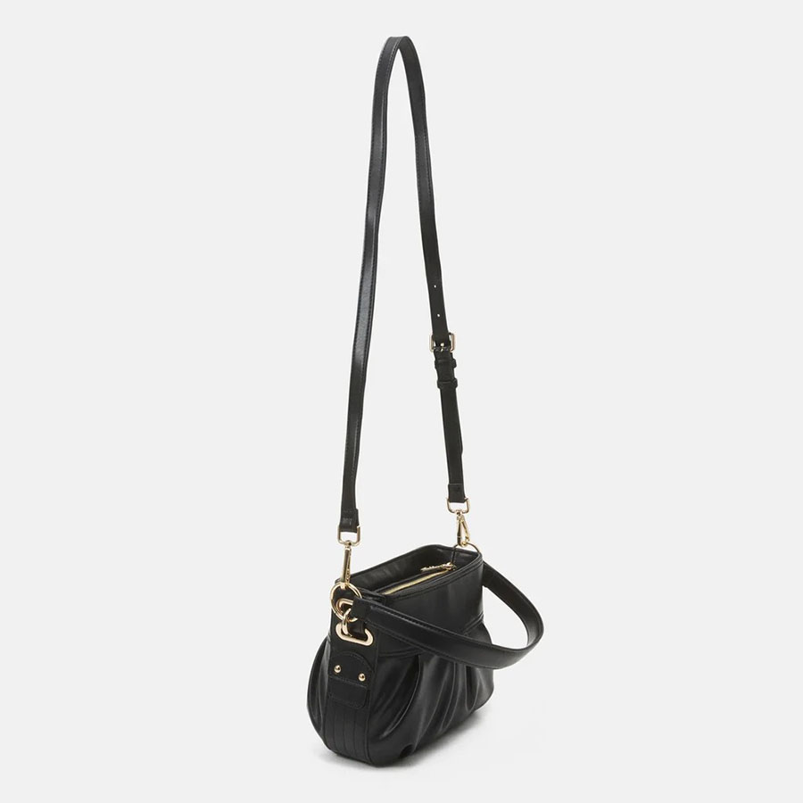 Túi Đeo Chéo Love Moschino Ruched Stitching Shoulder Bag Màu Đen