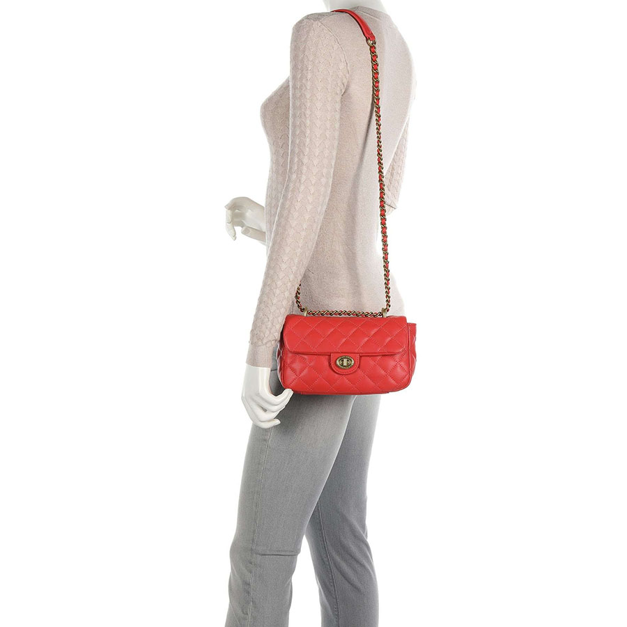 Túi Đeo Chéo Versace Jeans Couture Puffy Crossbody Tas Imitatieleer Rood Màu Đỏ Size 22