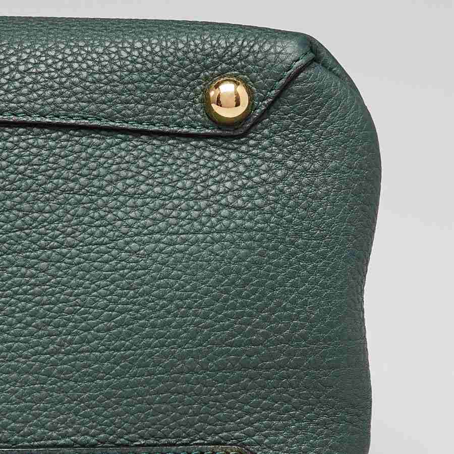 Túi Tote Burberry Bottle Green Calf Leather House Check Medium Banner Tote Bag Màu Xanh Green Size 34