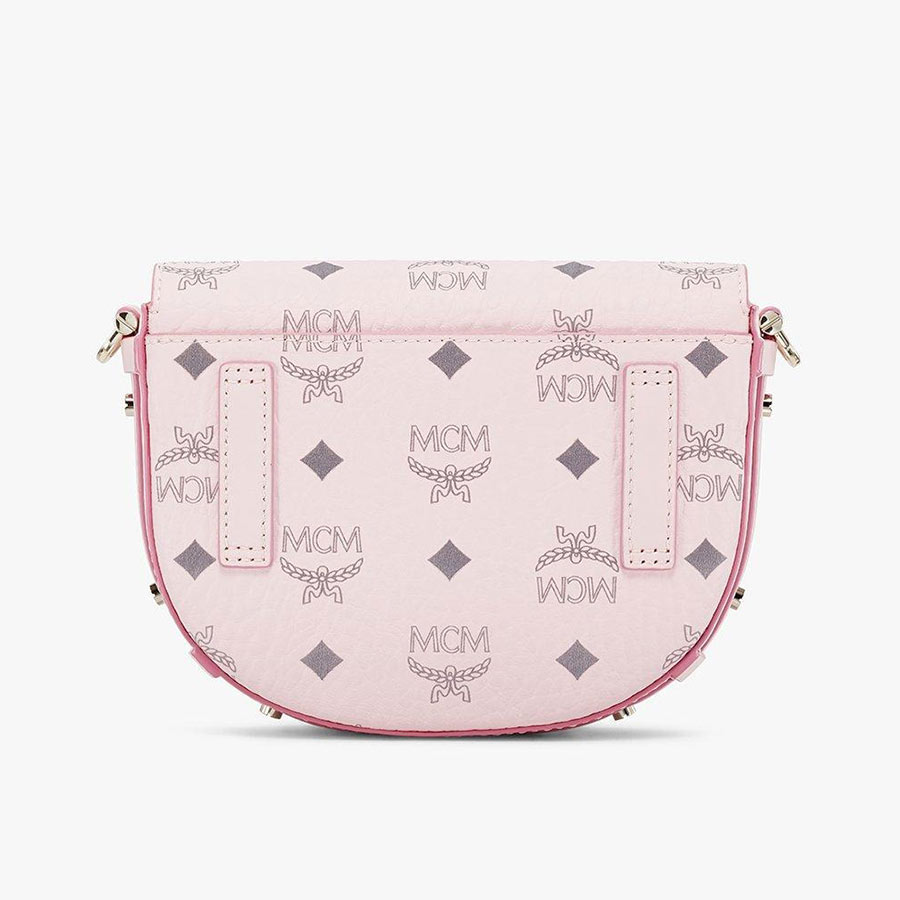 Túi Đeo Chéo MCM Tracy Round Crossbody In Visetos Màu Hồng