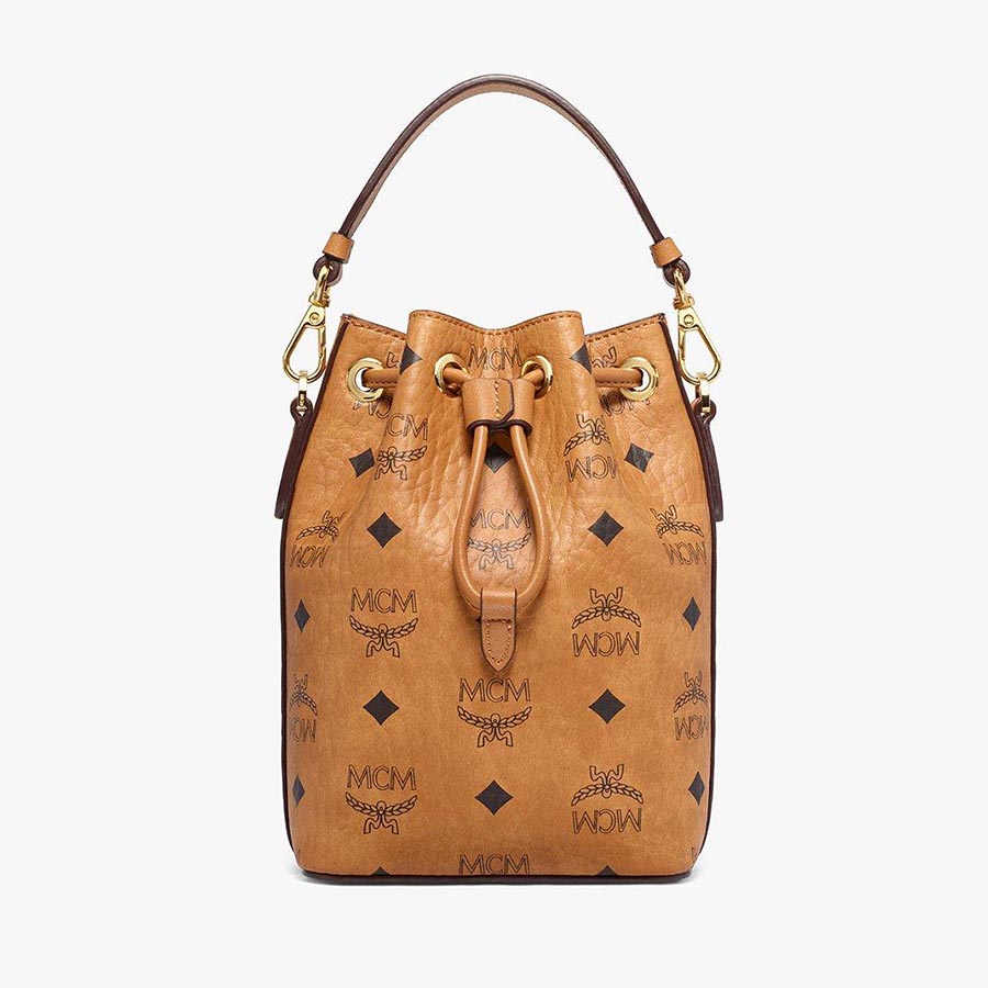 Túi Đeo Chéo MCM Park Rabbit Bucket Bag in Visetos Màu Nâu