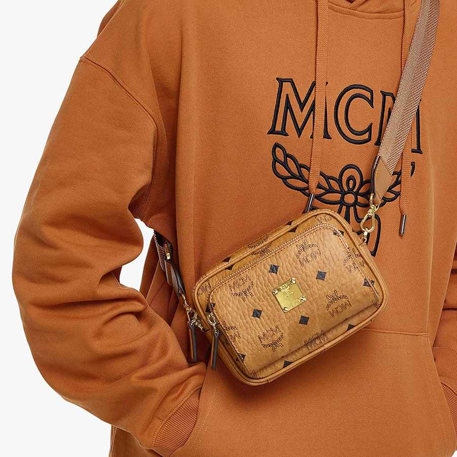 Túi Đeo Chéo MCM Aren Crossbody In Visetos MMRAAKC03CO001 Màu Nâu