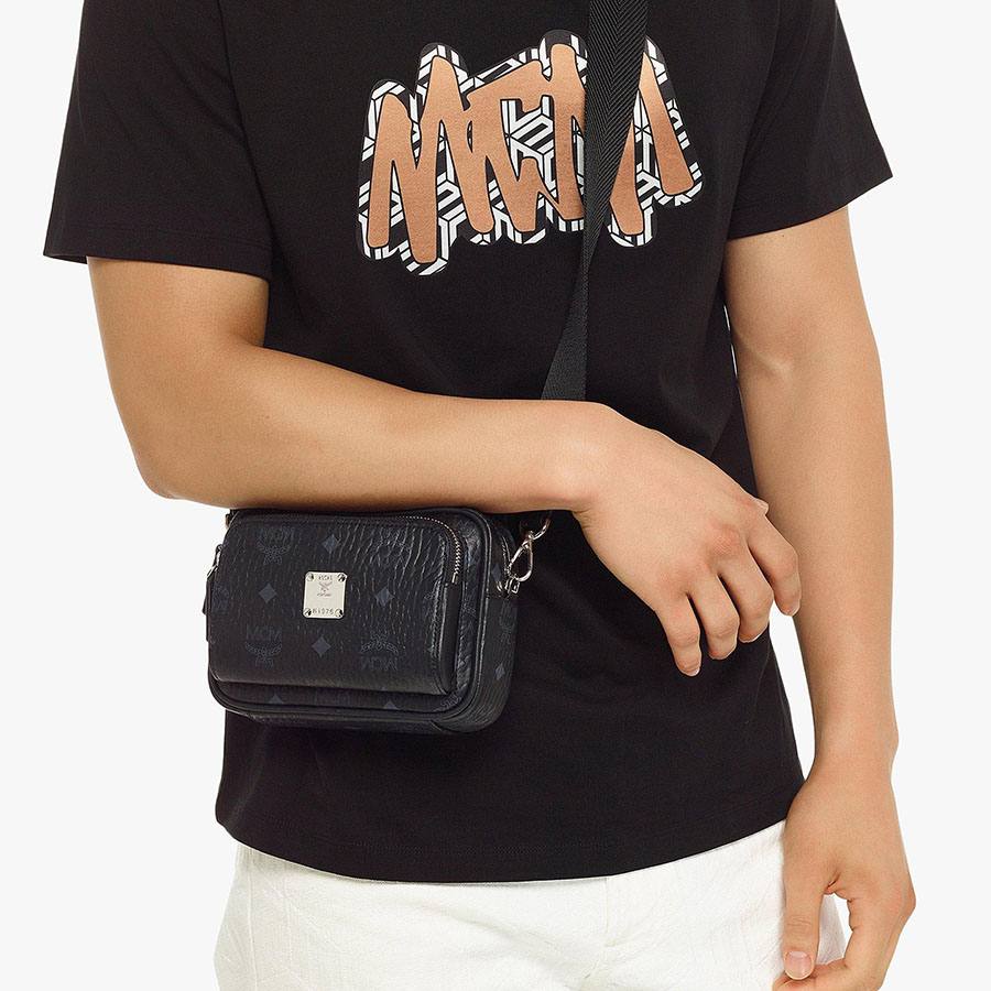 Túi Đeo Chéo MCM Aren Crossbody In Visetos MMRAAKC03BK001 Màu Đen