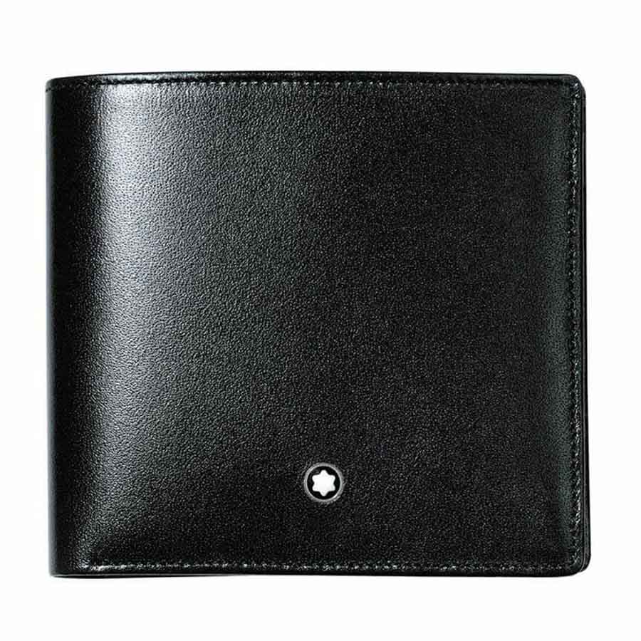 Ví Montblanc Meisterstuck 8cc Black Leather Wallet MB125395 Màu Đen