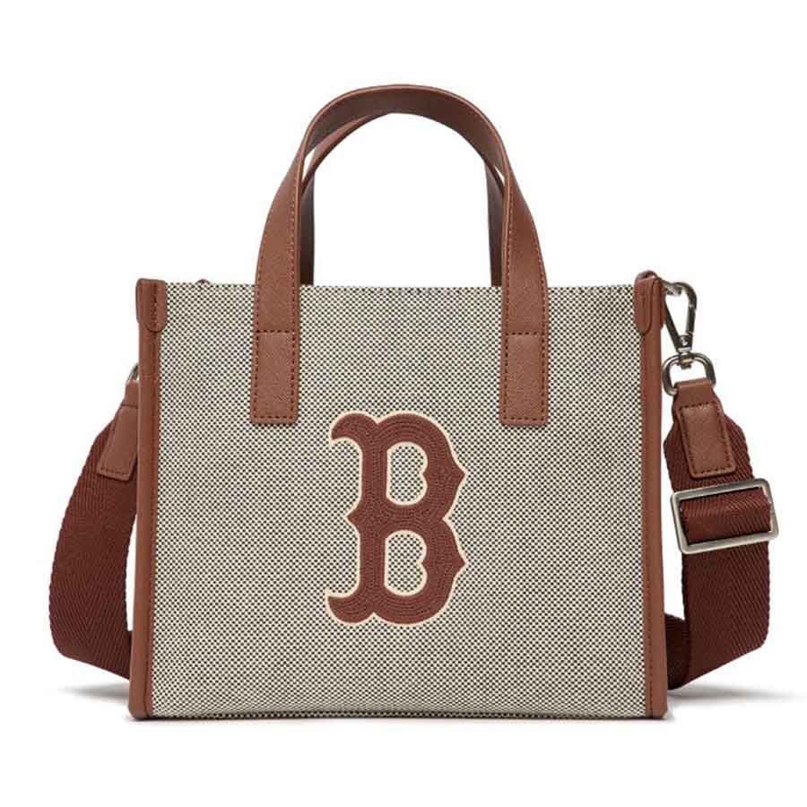 Túi Đeo Chéo MLB Basic Big Logo Canvas Small Tote Bag 3AORS062N-43BRD Màu Nâu