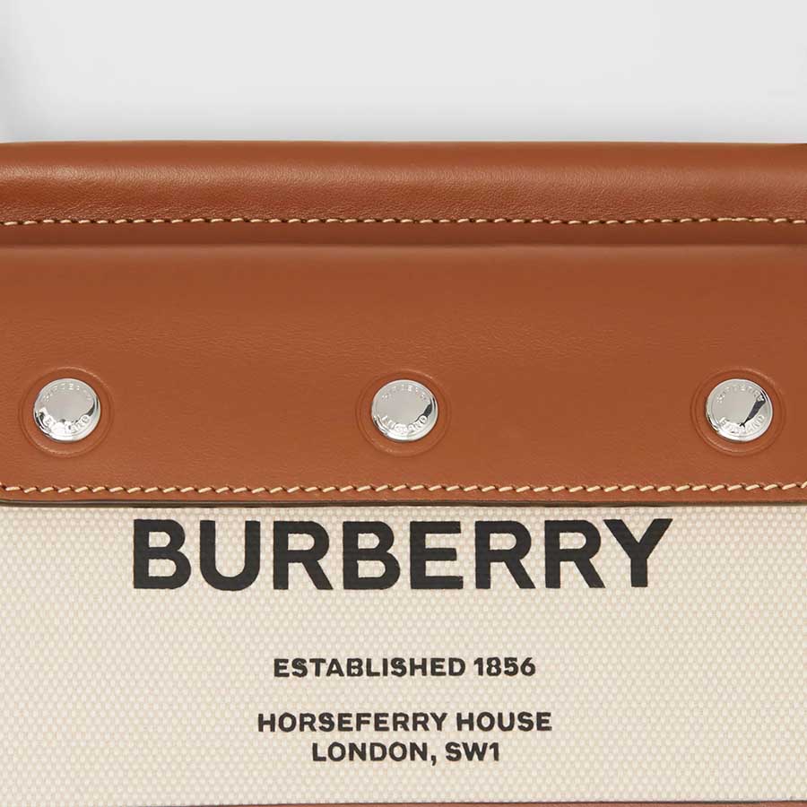 Túi Đeo Chéo Burberry Mini Horseferry Print Title Bag With Pocket Detail Màu Nâu