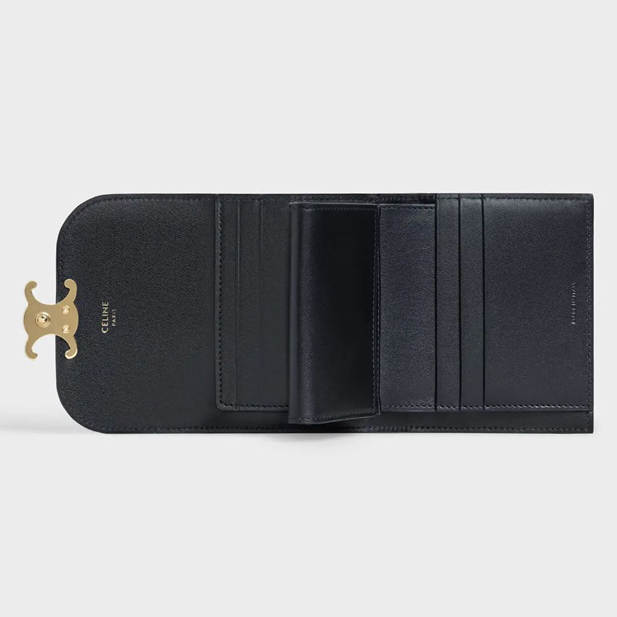 Ví Celine Triomphe Small Flap Wallet Màu Đen