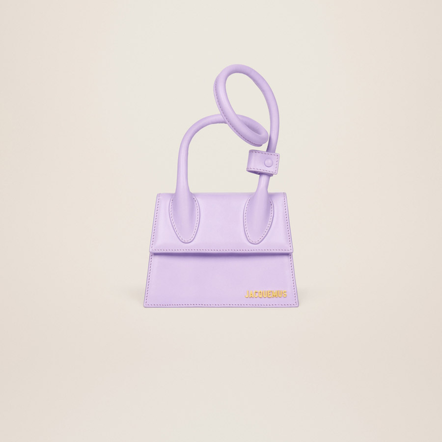 Túi Xách Jacquemus Le Chiquito Noeud Coiled Handbag Lilac Size 18 Màu Tím