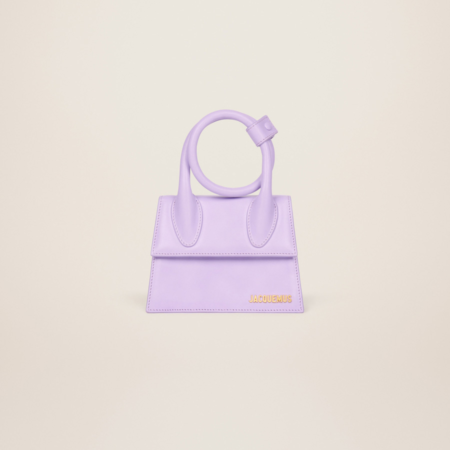 Túi Xách Jacquemus Le Chiquito Noeud Coiled Handbag Lilac Size 18 Màu Tím