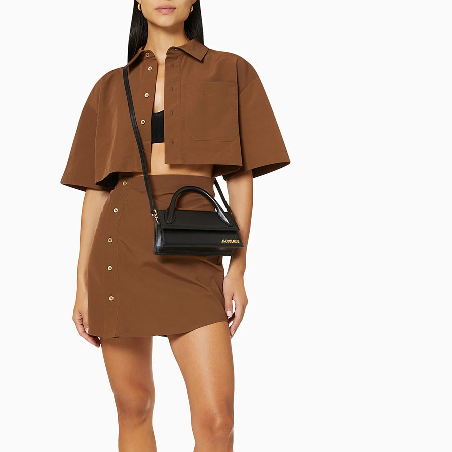 Túi Đeo Chéo Jacquemus Le Chiquito Long Crossbody Bag P00583175 Màu Đen Size 22