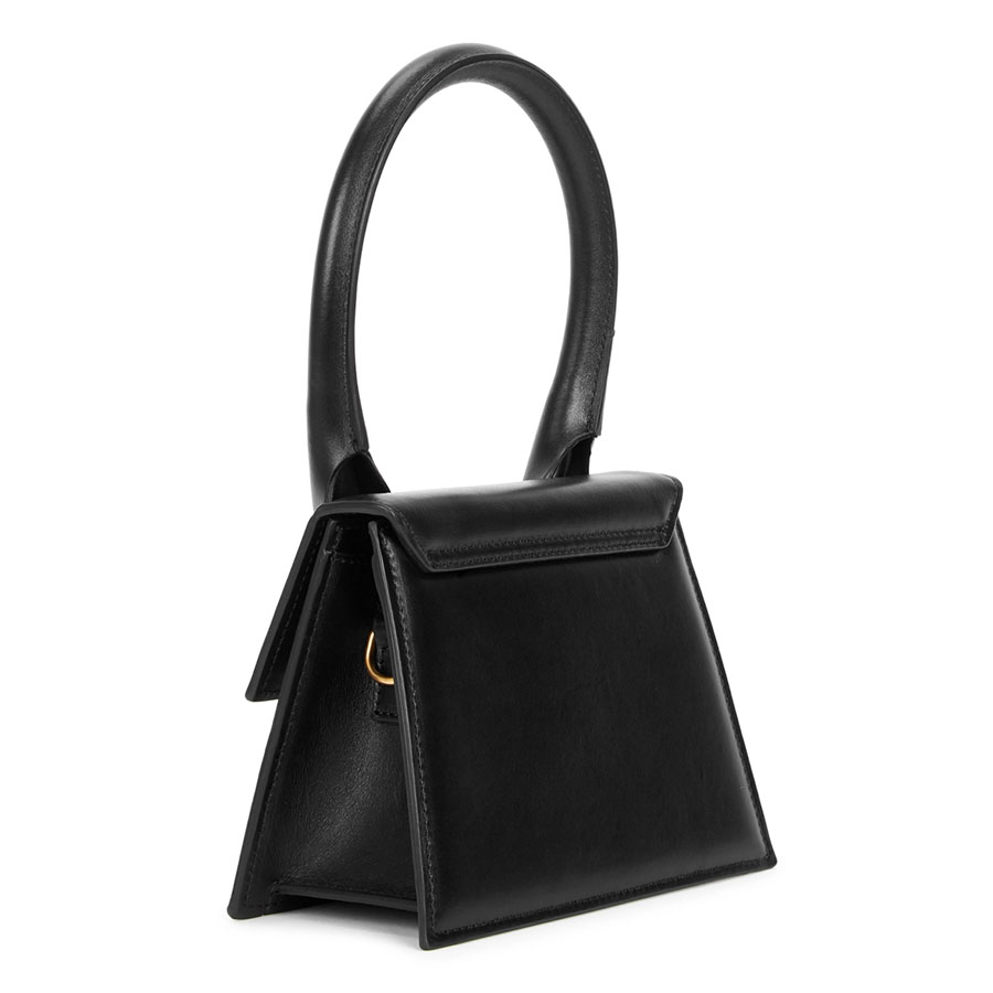 Túi Xách Jacquemus Le Chiquito Moyen Black Leather Top Handle Bag Size 18 Màu Đen