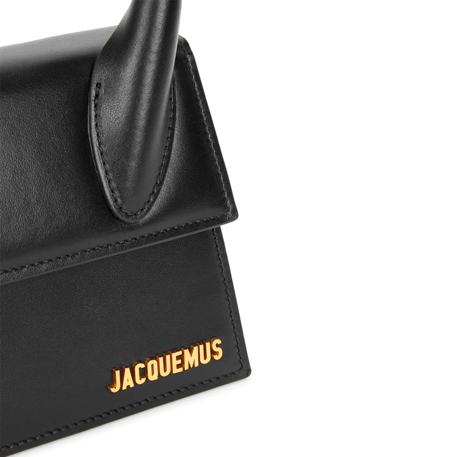 Túi Xách Jacquemus Le Chiquito Moyen Black Leather Top Handle Bag Size 18 Màu Đen