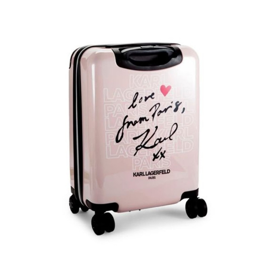 Vali Karl Lagerfeld Paris Suitcase Màu Hồng Nhạt