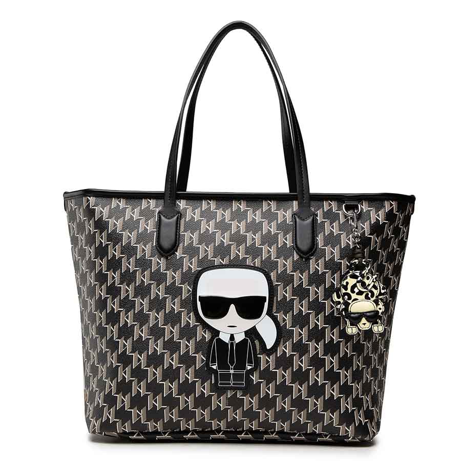 Túi Xách Karl Lagerfeld K / Ikonik Monogram Tote Black Màu Đen