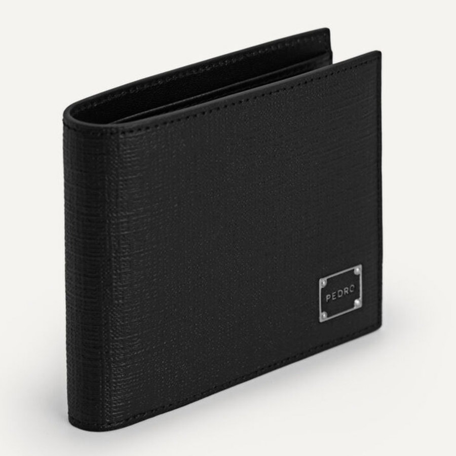 Ví Nam Pedro Textured Leather Wallet Black Màu Đen