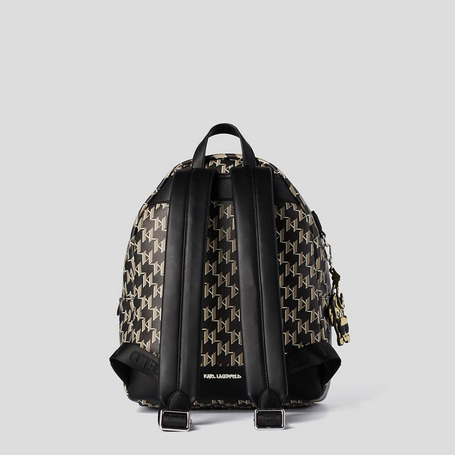 Balo Karl Lagerfeld K/Ikonik Monogram Backpack With Karlimal Charm Màu Đen