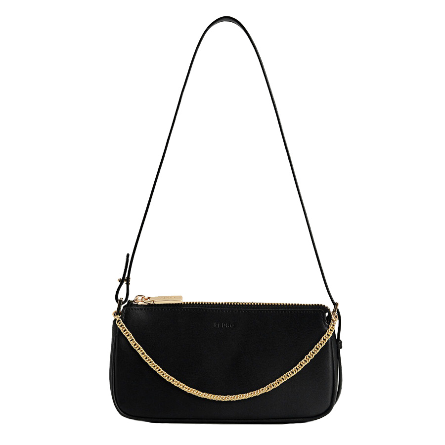 Túi Đeo Vai Pedro Leather Chain Detailed Shoulder Bag - Black PW4-66500012 Màu Đen