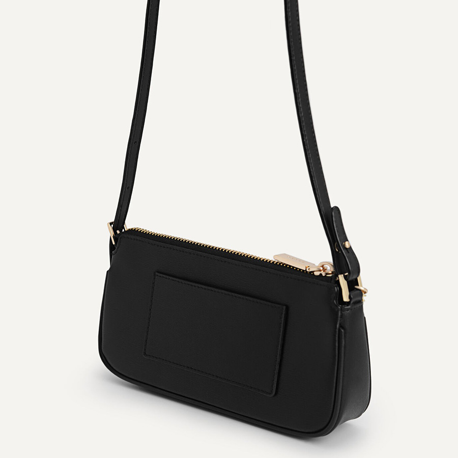 Túi Đeo Vai Pedro Leather Chain Detailed Shoulder Bag - Black PW4-66500012 Màu Đen