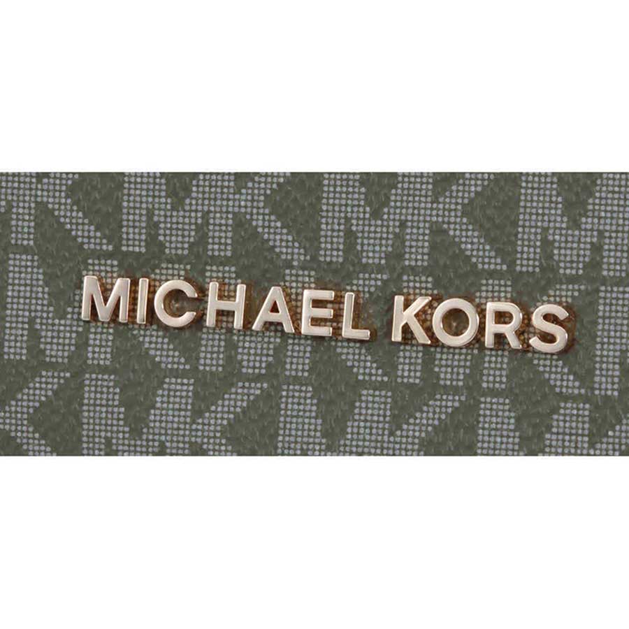 Túi Xách Michael Kors MK Ladies Jet Set East West Signature Logo Bag Top Zip Tote Bag Màu Xanh Olive