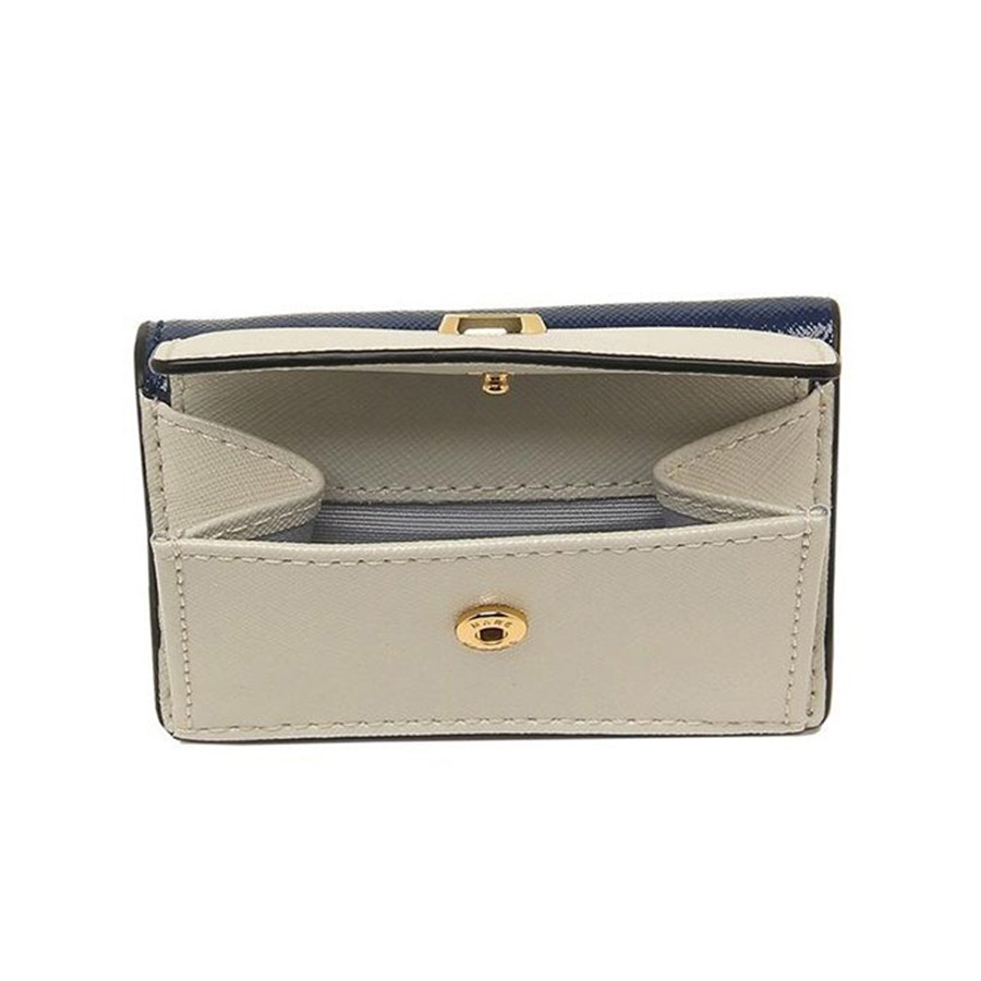 Ví Nữ Marc Jacobs Snapshot Mini Tri-fold Leather Wallet M0013597-178 Màu Be Navy