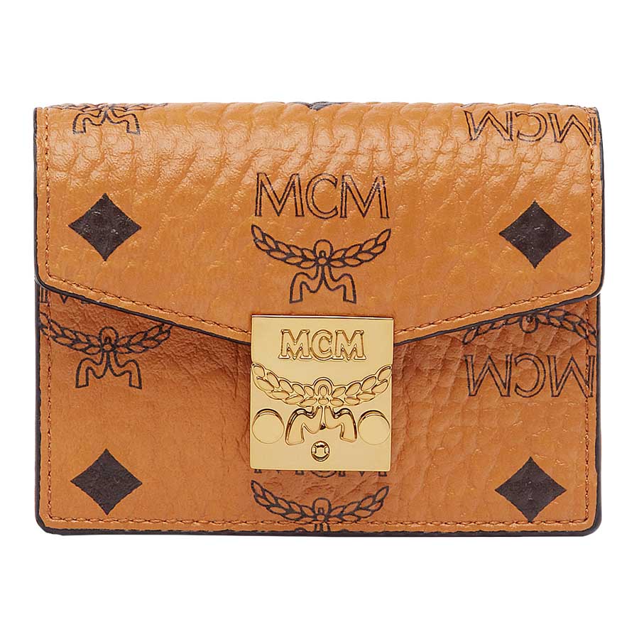 Ví MCM Tracy Accordion Card Case In Visetos Mini Cognac Màu Nâu