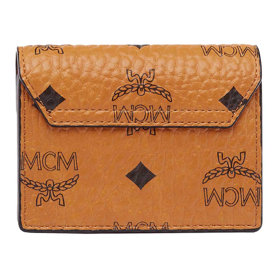 Ví MCM Tracy Accordion Card Case In Visetos Mini Cognac Màu Nâu