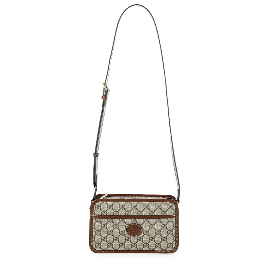 Túi Đeo Chéo Gucci Mini Bag GG Retro Màu Nâu