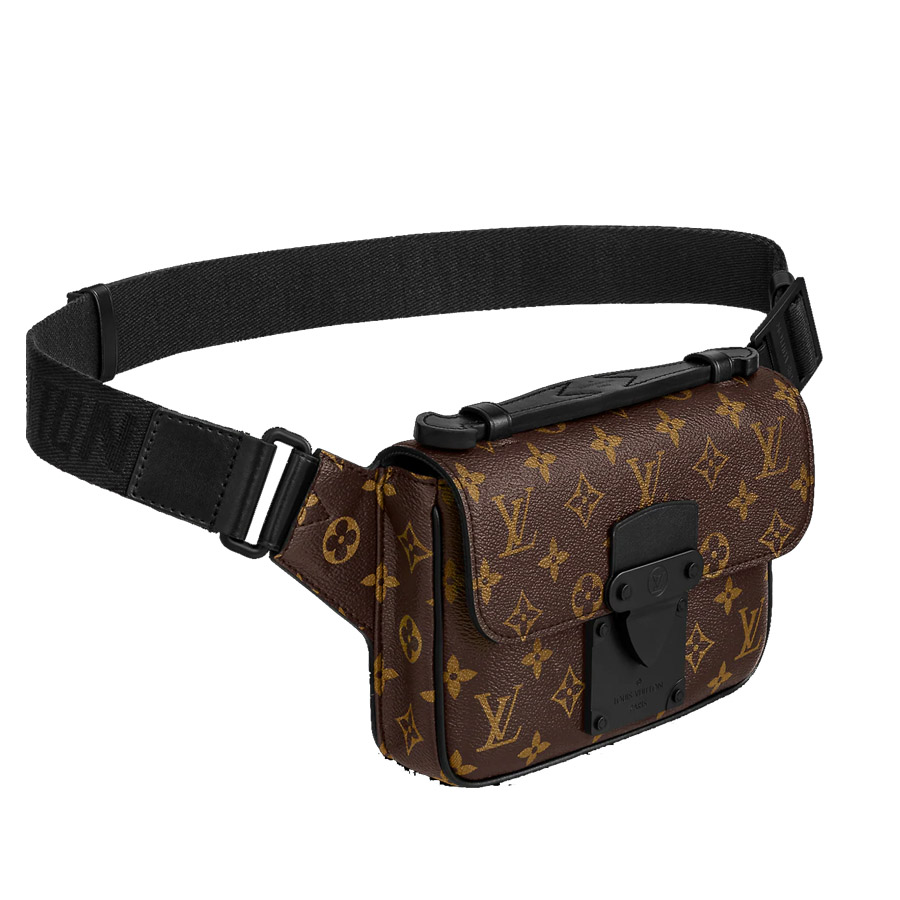 Túi Đeo Hông Nam Louis Vuitton LV S Lock Sling Bag Monogram M45807 Màu Nâu