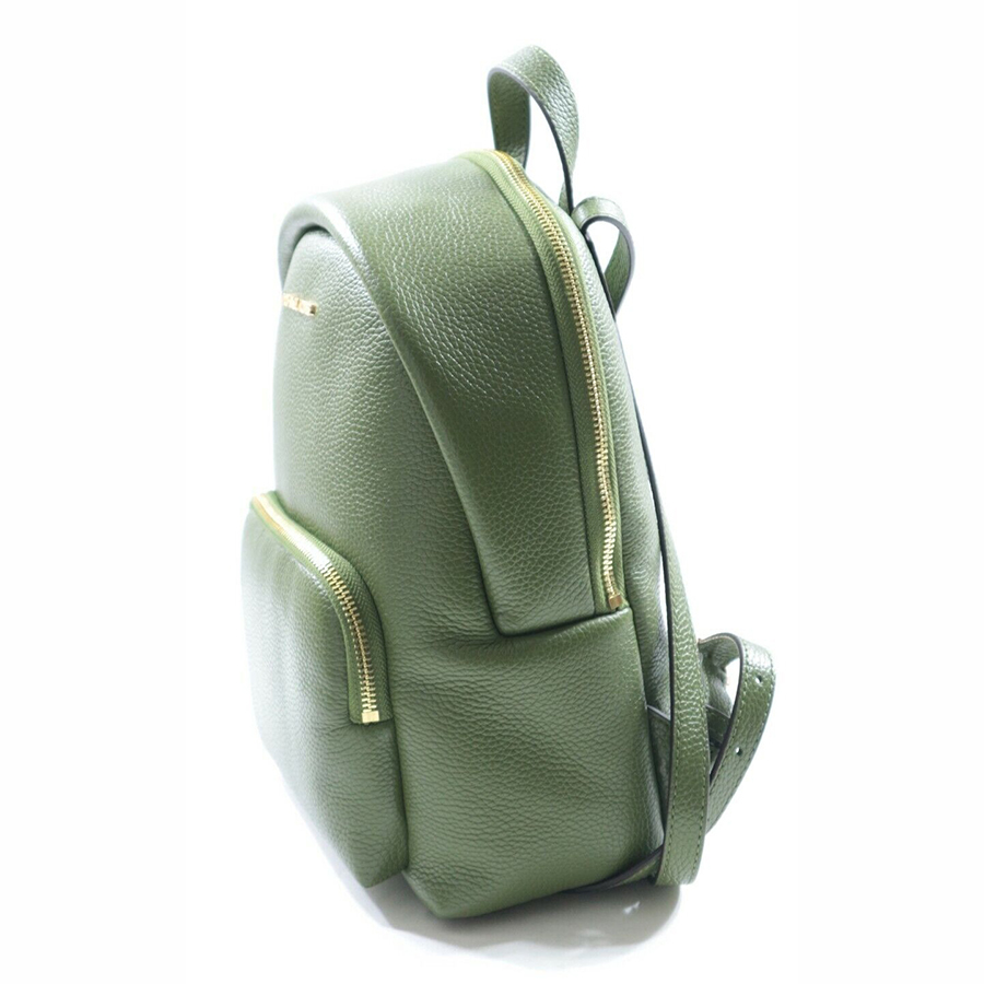 Balo Michael Kors MK Erin Medium Pebbled Evergreen Shoulder Green Leather Backpack Màu Xanh Lá