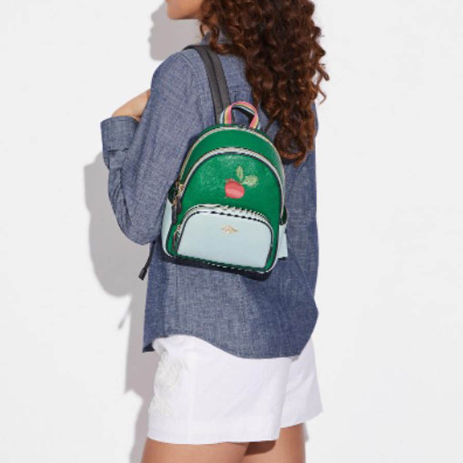 Balo Coach Mini Court Backpack With Radish Màu Xanh Green