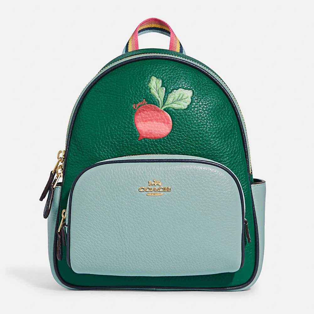Balo Coach Mini Court Backpack With Radish Màu Xanh Green