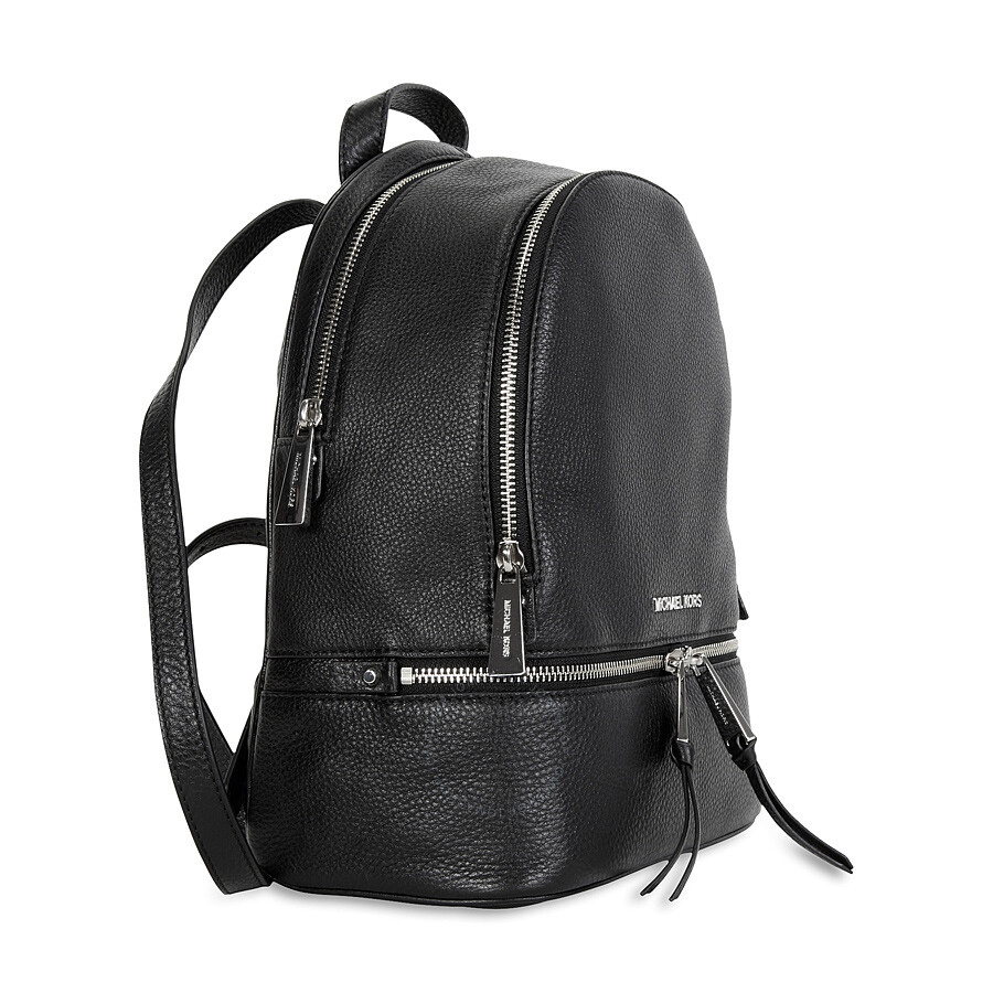 Balo Michael Kors MK Rhea Leather Backpack Black Màu Đen