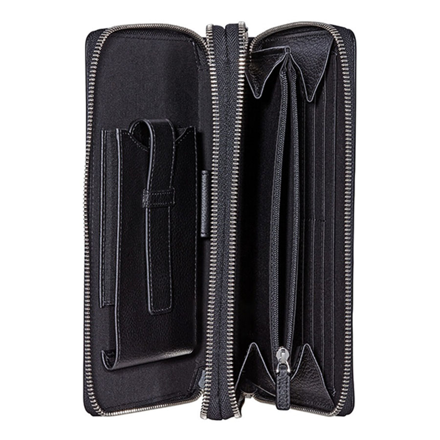 Túi Cầm Tay Montblanc Meisterstuck Full-Grain Leather Travel Companion 114459 Màu Đen