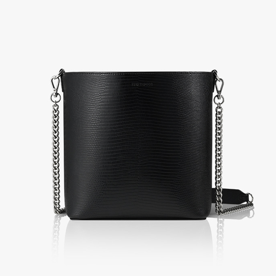 Túi Đeo Chéo Find Kapoor  Pingo Bag 20 Lizard Chain Set Black Màu Đen