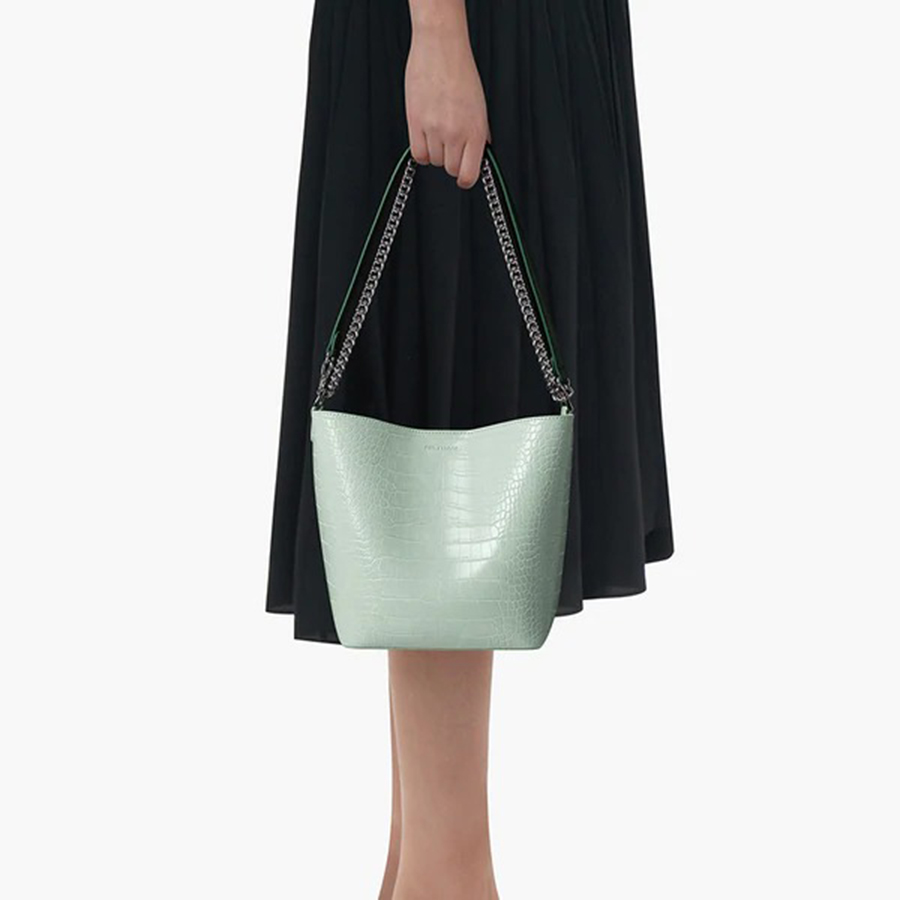 Túi Đeo Chéo Find Kapoor  Pingo Bag 20 Croco Chain Màu Xanh Mint