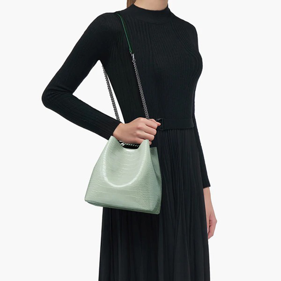 Túi Đeo Chéo Find Kapoor  Pingo Bag 20 Croco Chain Màu Xanh Mint