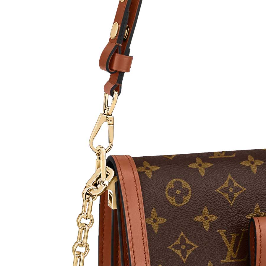 Túi Xách Nữ Louis Vuitton LV Dauphine MM Monogram M45958 Màu Nâu