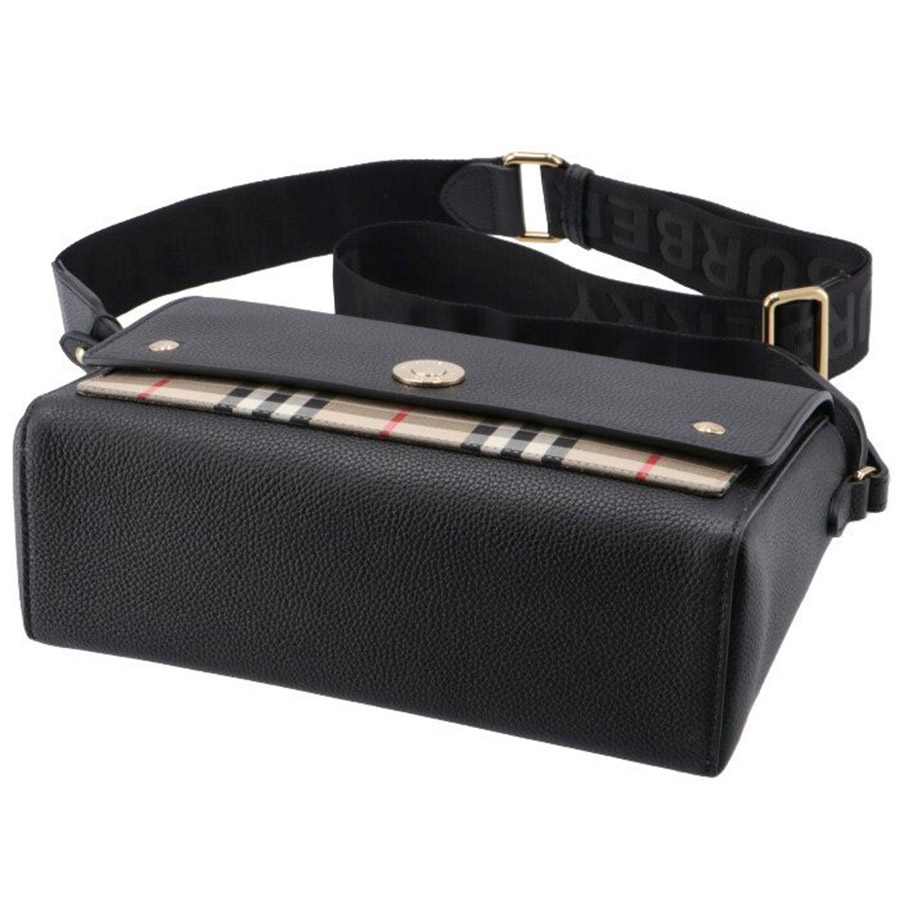 Túi Đeo Chéo Burberry Medium Vintage Check Note Black Shoulder Bag Màu Đen