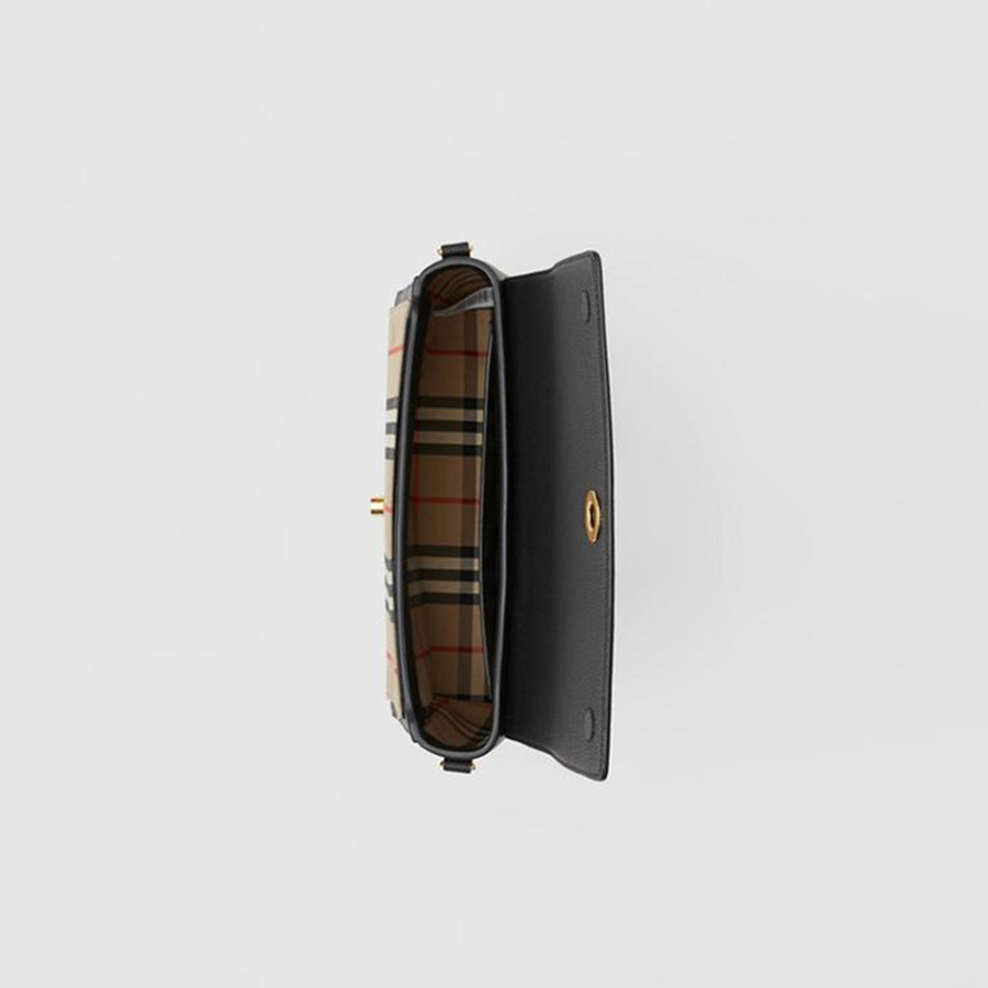 Túi Đeo Chéo Burberry Medium Vintage Check Note Black Shoulder Bag Màu Đen