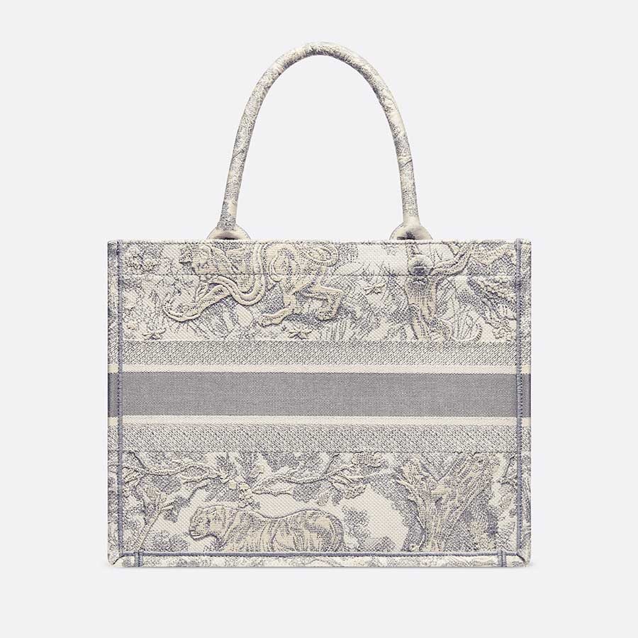 Túi Tote Dior Medium Dior Book Tote Gray Toile De Jouy Embroidery