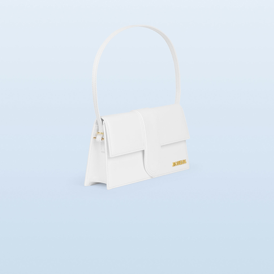 Túi Xách Jacquemus Le Bambino Long Envelope Shoulder Bag Size 28 Màu Trắng