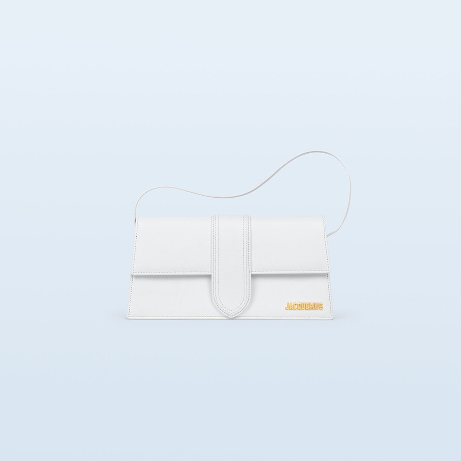 Túi Xách Jacquemus Le Bambino Long Envelope Shoulder Bag Size 28 Màu Trắng