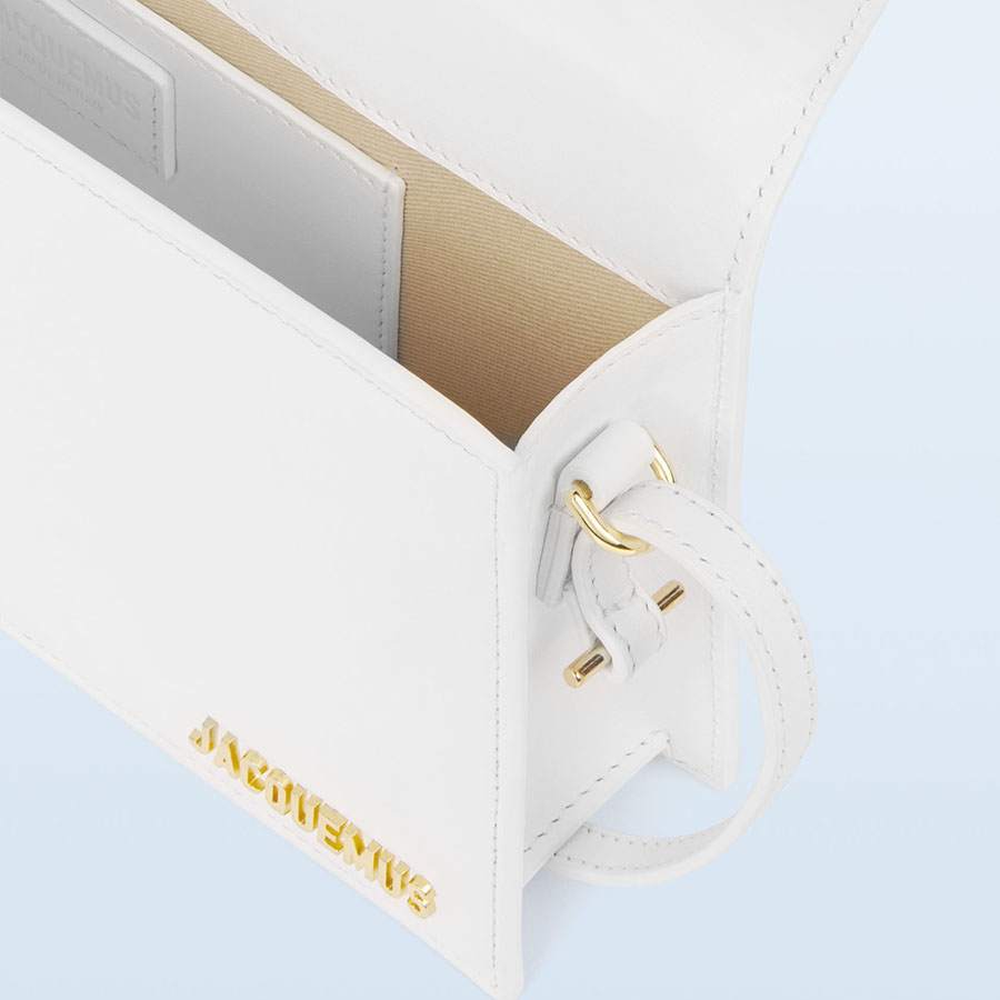 Túi Xách Jacquemus Le Bambino Long Envelope Shoulder Bag Size 28 Màu Trắng