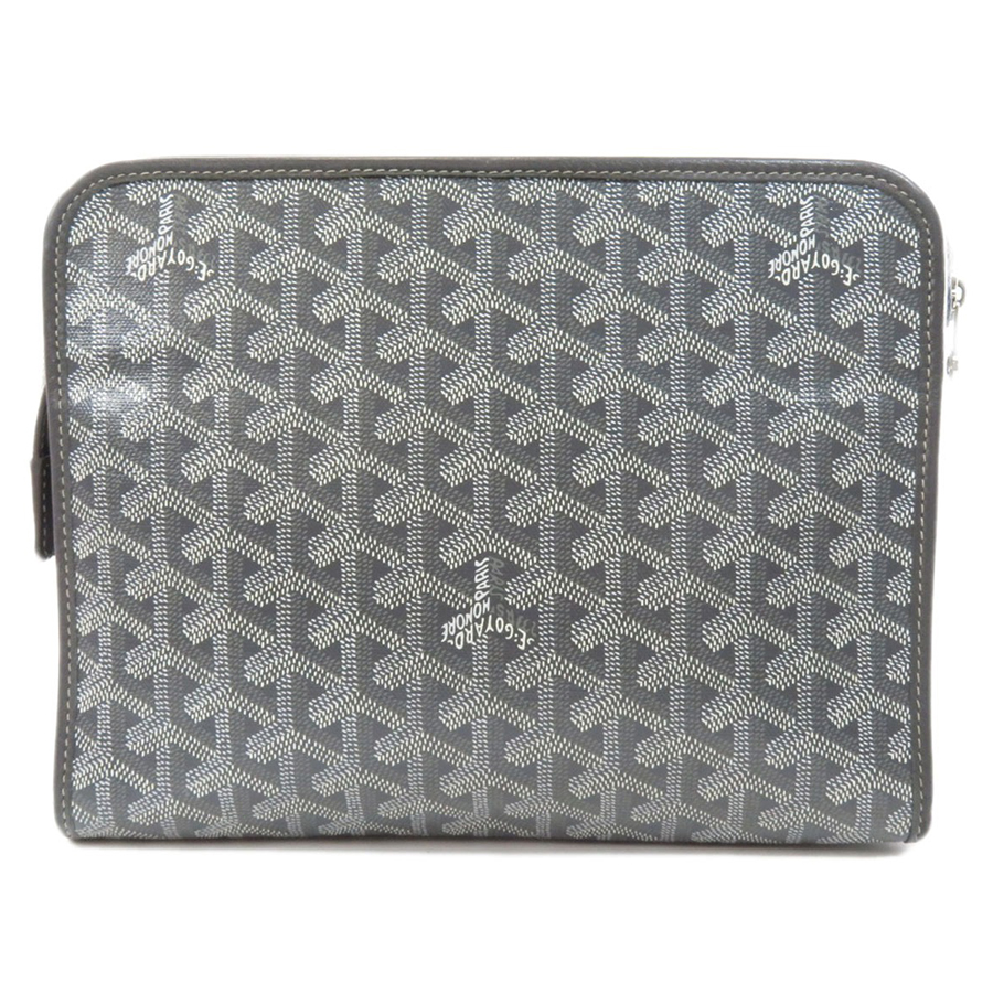 Túi Cầm Tay Goyard Jouvence MM Washbag Màu Ghi